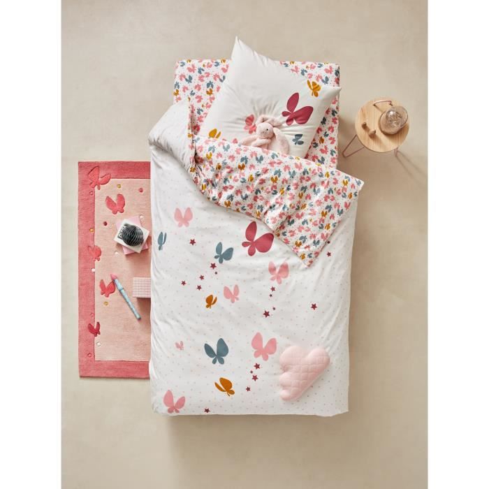 VERTBAUDET Parure housse de couette + taie d'oreiller enfant ENVOLEE