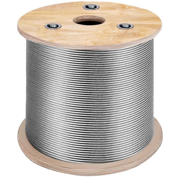Câble d'acier inoxydable 316 - VEVOR - 150 m Cable Métallique