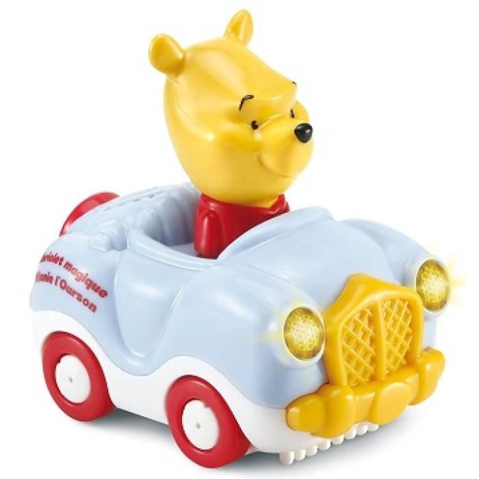 Voiture Cabriolet magique Winnie l Ourson bleu 3 chansons 6 melodies Bolide Tut Tut Disney bebe Set Jouet et carte tigre