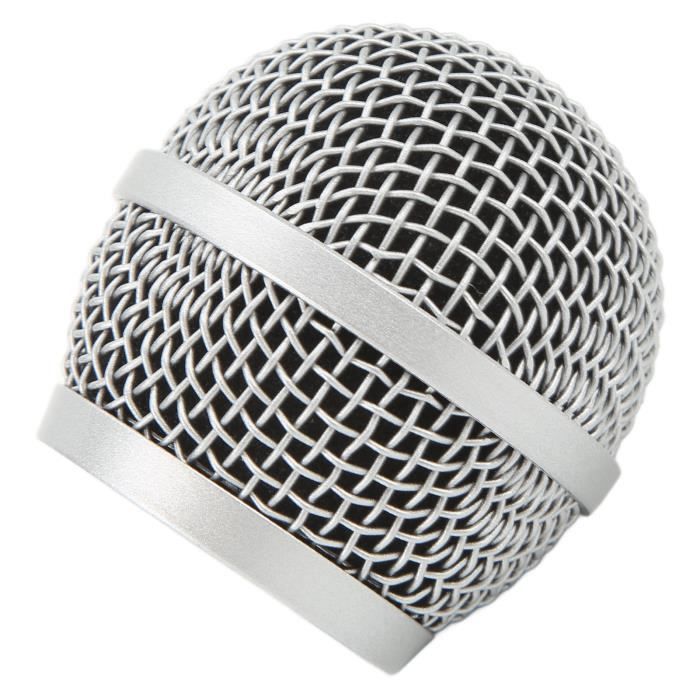 Grille De Remplacement Pour Microphones SM58 - En Acier Inoxydable, Avec Pare-brise Mousse Intégré