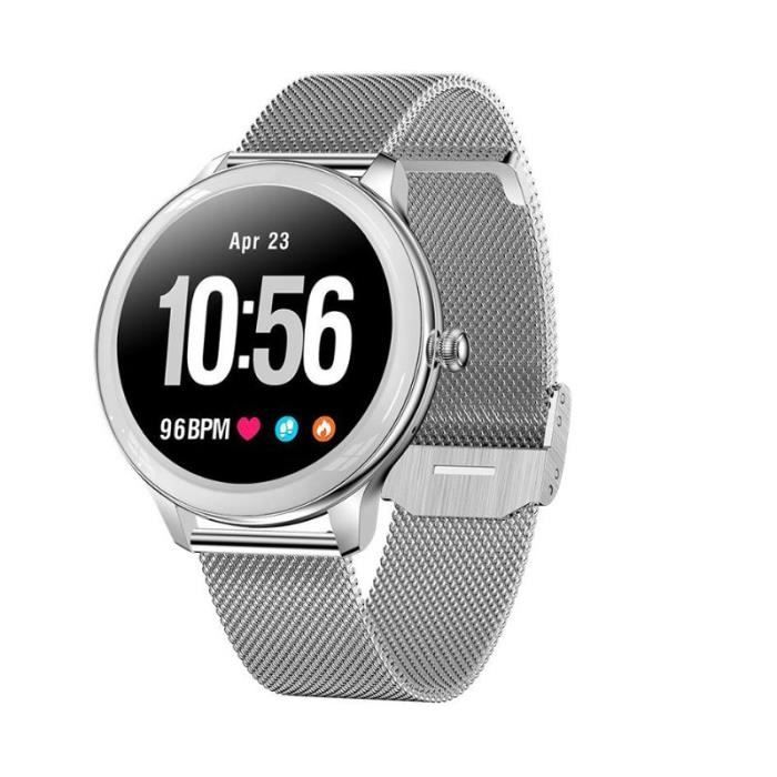 Montre Connectée Watchily Smart Lady Shiny Rose - Appels, SMS, Suivi Santé, 20 Sports, Autonomie 10 Jours - Étanche IP68, Bracelet Silicone