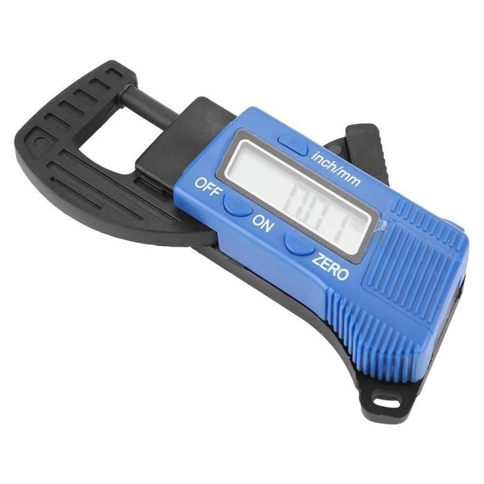 Jauge D'épaisseur Numérique LCD 0-12,7 Mm / 0-0,5" - Résolution 0,01 Mm - Pour Papier, Tôle, Tubes