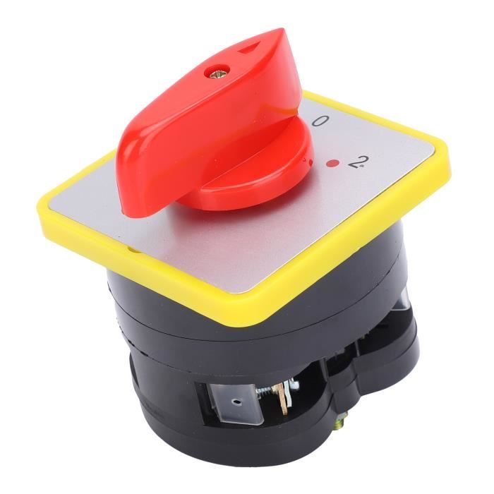 Commutateur Rotatif 3 Positions 8 Bornes à Vis – Camme Inverseur 20A/32A/63A 380V – Boîtier IP65 Inclus – Commande Moteur & Circuit