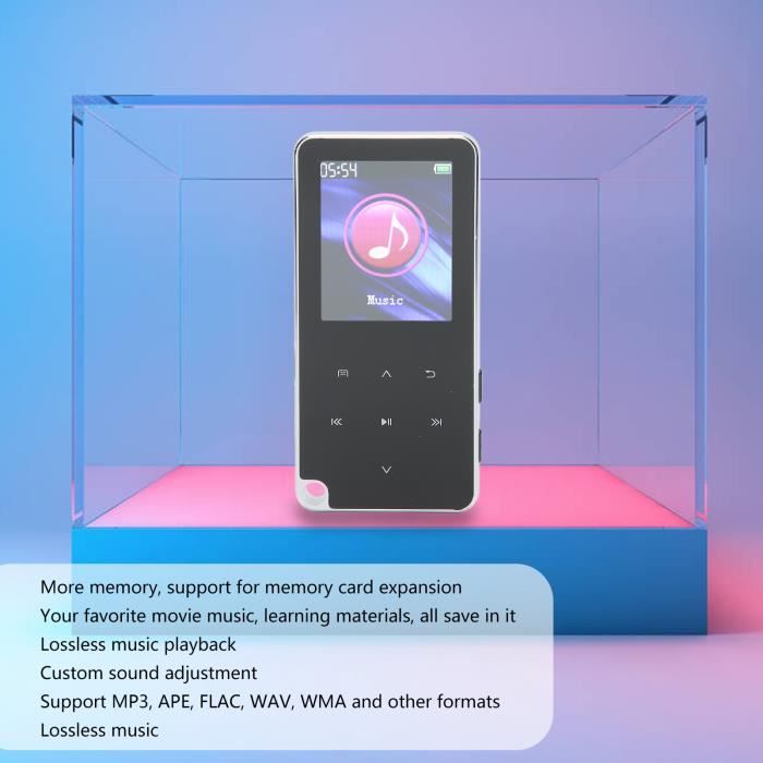 Lecteur MP3 Portable – Écran 1,8" HD, Boîtier Métal, Son Haute Fidélité, Jusqu’à 64 Go