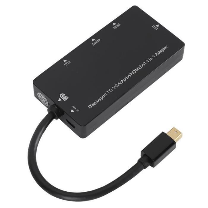 Adaptateur Mini DisplayPort Vers VGA - 3 Pièces - Plug And Play - Résolution 1900x1200 60Hz