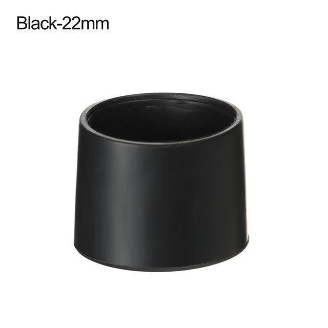 PIED DE MEUBLE,Black-22mm--Couvre tuyau en plastique à fond rond, 10