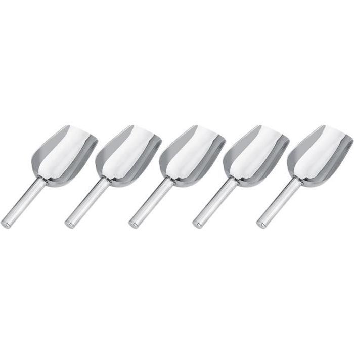 5pcs pelle cuillère scoop en acier inoxydable libre-service pour bar buffet de bonbons maison cuisine--Rose Vie