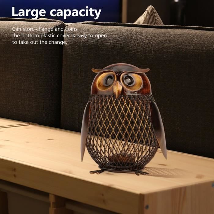 WADORN Décoration Murale En Métal En Forme De Hibou, Sculpture En Silhouette D'Oiseau Sur Une Branche Décor Feuilles Avec Oiseaux Ornement En Métal Panneau Suspendu Pour Maison Salle Bain 30x29.4cm