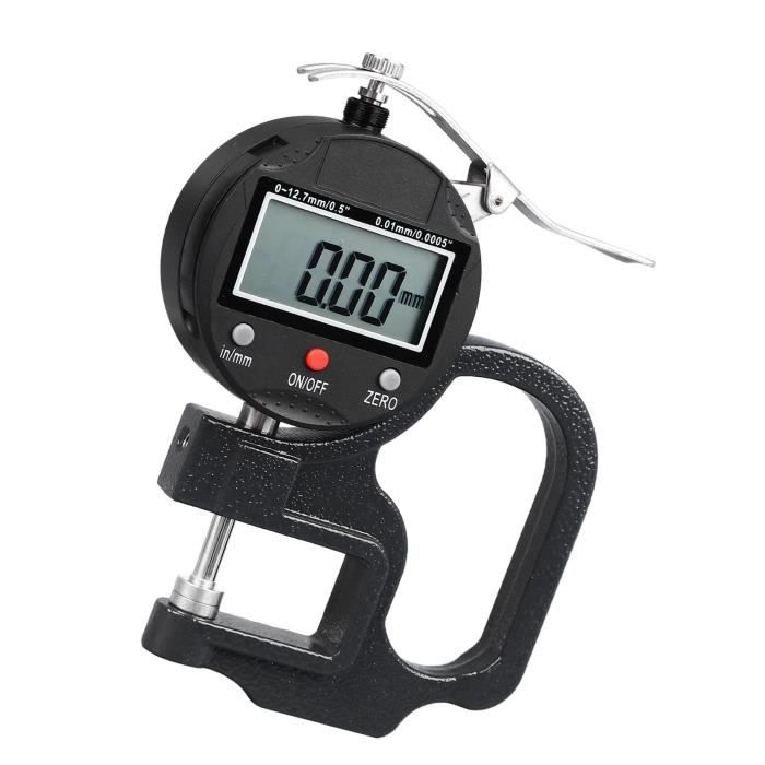 Jauge D'Épaisseur Numérique Horizontale - Micromètre Électronique 0-12.7 Mm Pour Bijoux, Cuir, Tôle, Papier, Précision 0.01 Mm