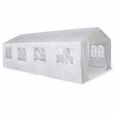 Tente de réception 4 x 8 m - Lutecia -  Blanc - tente de jardin idéale pour réception à utiliser comme pavillon. chapiteau ou-1