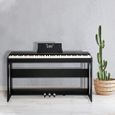 Piano électronique-Piano numérique- 88 touches, 128styles, MIDI In/Out- Noir-1