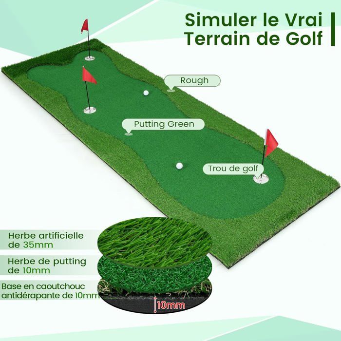 Guide-corde De Putting Fenteer – Fibre De Verre + Nylon, Tige 24 Cm, Corde 3 M – Entraînement Alignement Débutant
