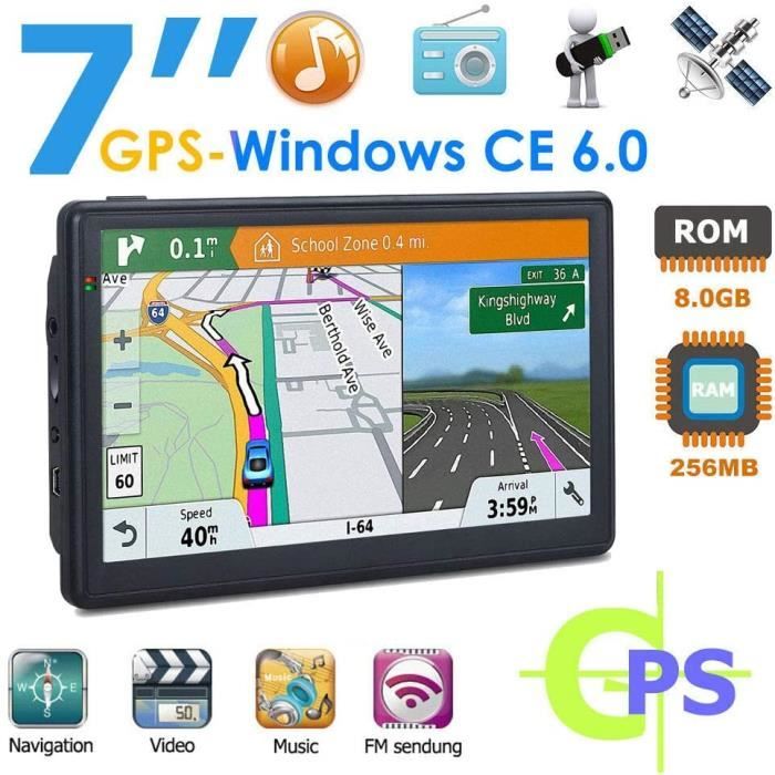 GPS Voiture, 7 Pouces Navigation pour Auto, Camion, Poids Lourd, Navigateur  avec HD Écran Tactile Multi-Languages Gui[1] - Cdiscount Auto