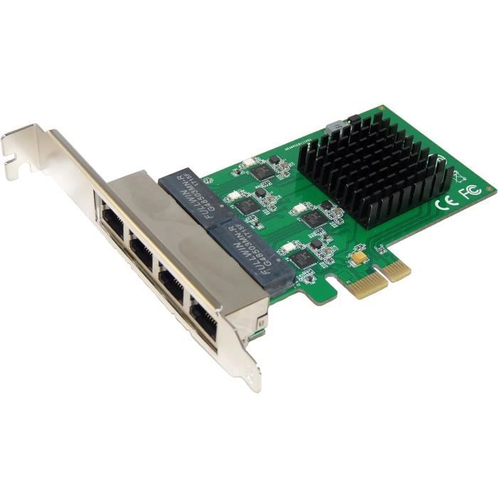 Carte Réseau - Carte Contrôleur Pci Express (Pcie - Pcie) - 1 Port Rj45