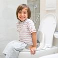 Réducteur WC de toilette Bébé - XMTECH - Siège avec Coussin Poignée Dossier - Blanc et Gris-2