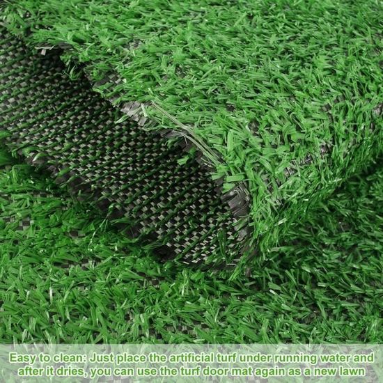 Tapis de Gazon Artificiel extérieur Vert Fausse pelouse Jardin Naturel  pelouse synthétique Tapis pour Animaux de Compagnie 20mm[87] - Cdiscount  Jardin