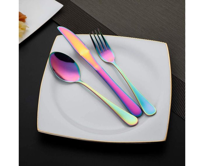 Ensemble d'Ustensiles de Camping Pliable Couverts de Pique-Nique Cuillère Baguettes Fourchette