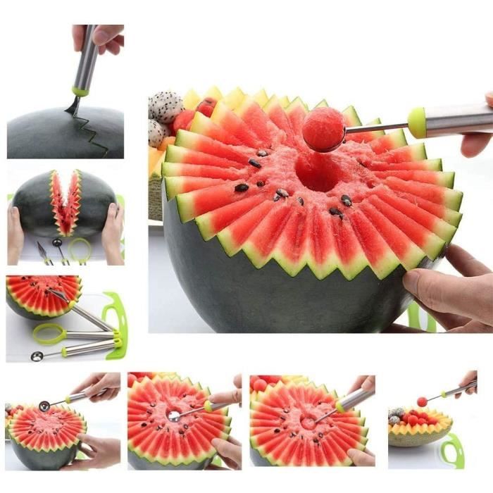 Econome-zesteur,Coupe-melon en acier inoxydable 304,ustensile de  cuisine,outil créatif pour fruits,1 pièce[E780506644]