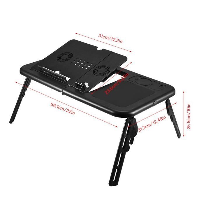 Support et station d'accueil pour tablette GENERIQUE Réglable pour  ordinateur portable table ventilé ordinateur portable bureau lit portable  plateau livre bk tablet support 38