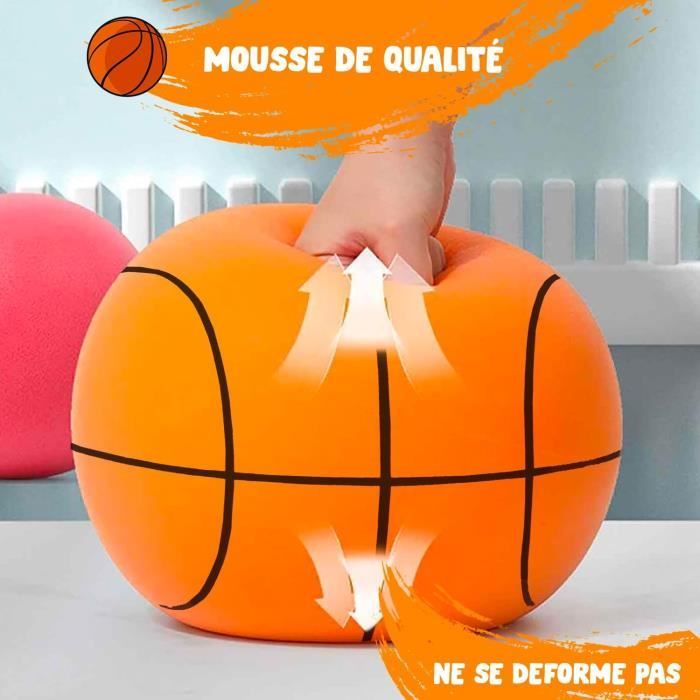Ballon De Basket En Mousse 18 Cm - Silencieux, Pour Entraînement Intérieur