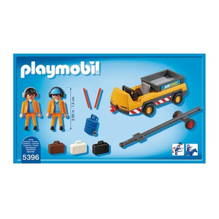 PLAYMOBIL Aeroporto: Agente Di Pista Con Accessori Originali - Set C201 (3185 & 3187) Usato
