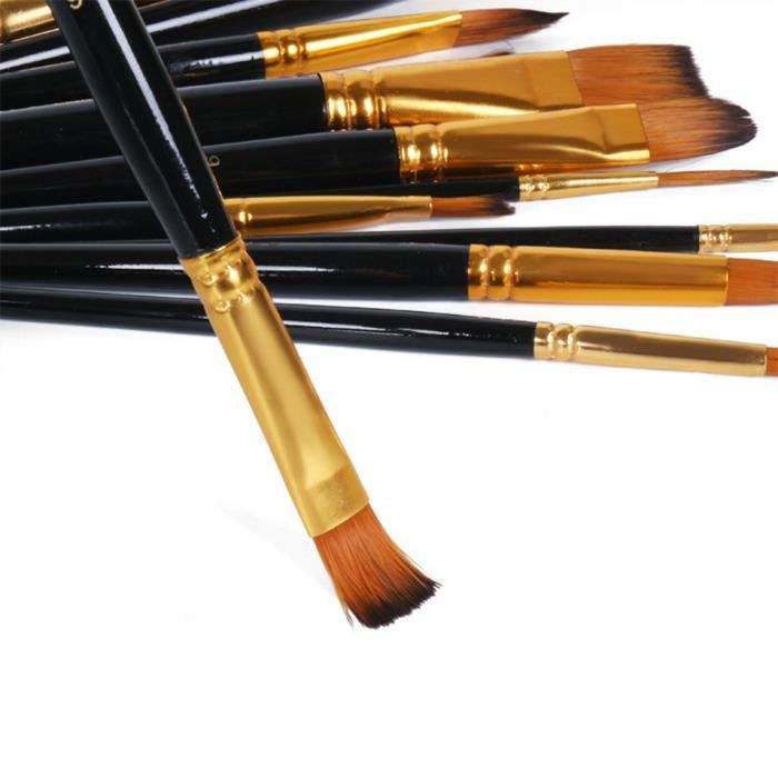 Ensemble De 18 Pinceaux À Peinture Sur Toile Texturée Pour Étudiants Pour Peinture À L'Huile