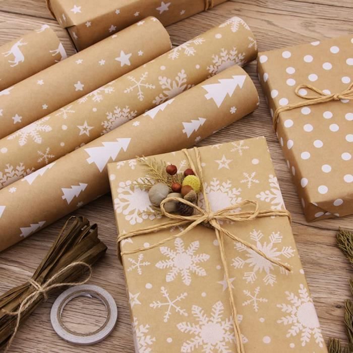 Papier cadeau rouleau Timbres de Noël - Rifle Paper