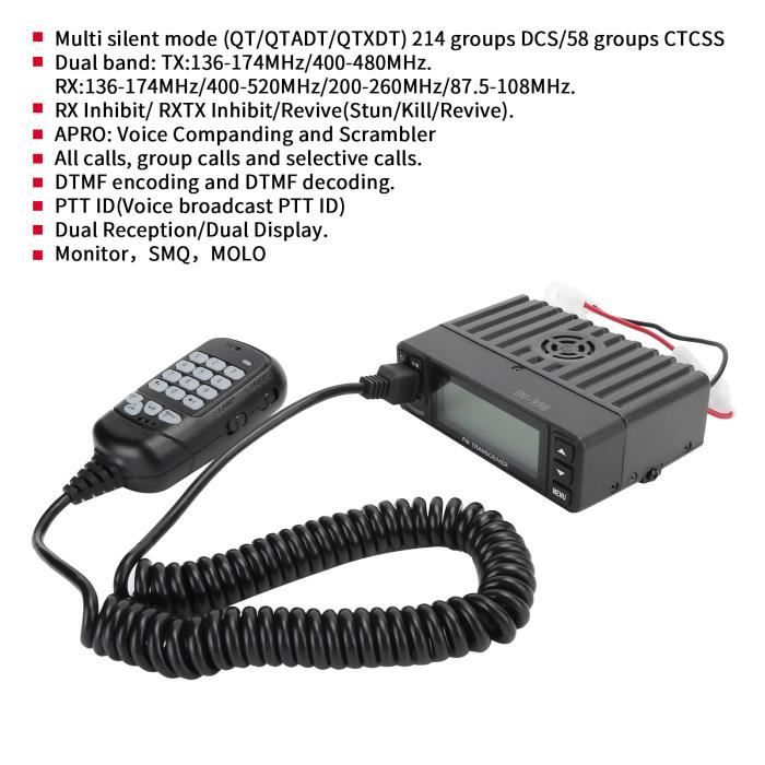 Fdit Émetteur-récepteur radio amateur VV-998 Mini 25W double bande VHF UHF  144 / 430MHz émetteur-récepteur mobile radio amateur - Cdiscount Téléphonie
