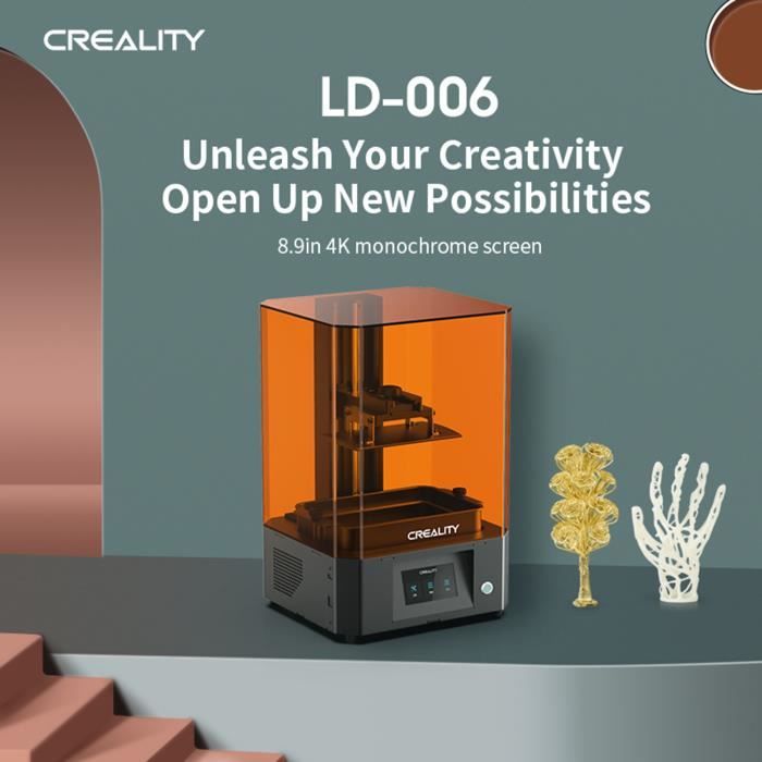 Creality LD-006 UV imprimante 3D photopolymérisable en résine LCD, Taille d' impression 192x120x250mm, Filtre à air intégré - Cdiscount Informatique