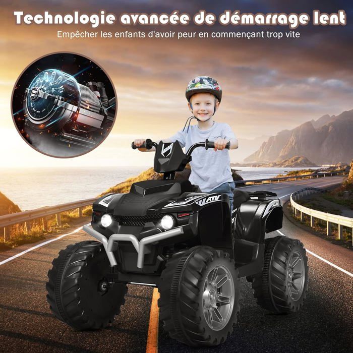 GOPLUS Voiture Quad Buggy Électrique Enfant 3-7 Ans 12V avec 2 Vitesses