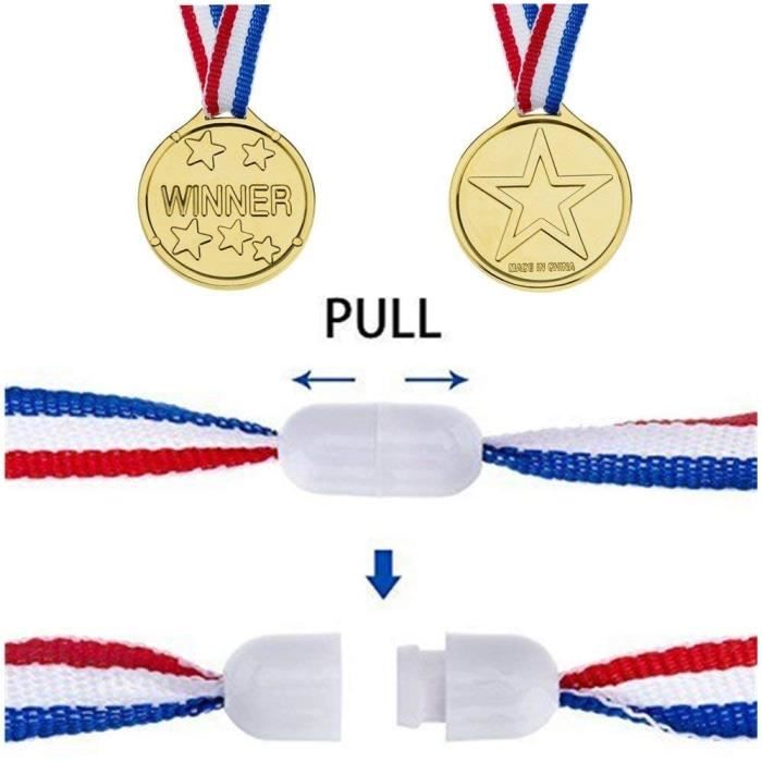 Médailles Relaxdays pour enfants - lot de 12 - médailles pour