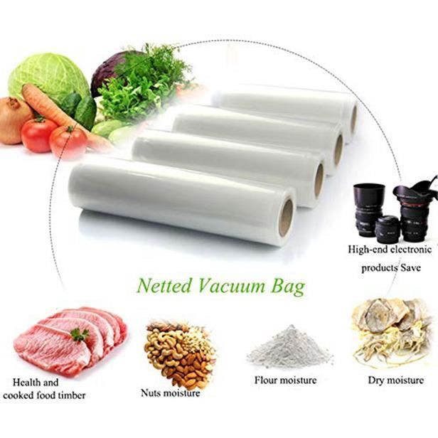 Sac sous vide alimentaire - 3 rouleaux de 22x650cm pour toutes les