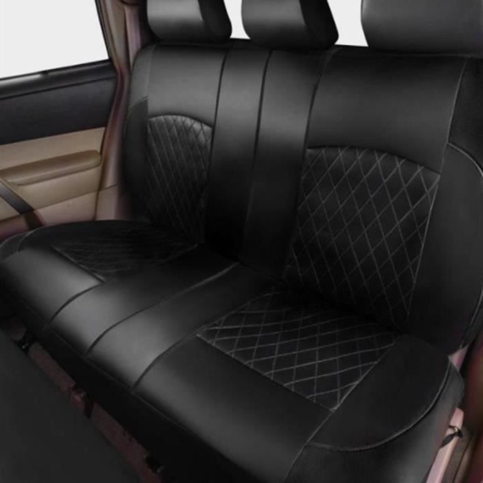 Luxe PU Cuir & Tissu Noir Set Complet Siège-auto Housses pour Toyota HQ