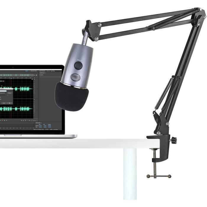 At2020 Support De Microphone De Table, Hauteur Réglable Avec Support Antichoc En Métal, Base