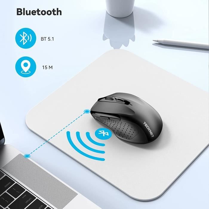 TECKNET Souris Bluetooth sans Fil, Wireless Mouse 3200 DPI avec 6 Boutons Souris  sans Fil USB Ergonomique 2,4 G, Autonomie de 24334 - Cdiscount Informatique