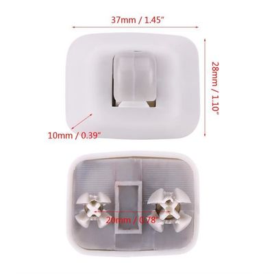 2 Pièces Clip Pare-Soleil Intérieur MoreChioce - Compatible Audi A1 A3 A4L A5 A6L A7 Q3 Q5 Q7 TT - 8U0857562A 8E0857563A
