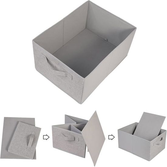 Lot De 4 Boîte De Rangement En Tissu, 40 X 30 X 20 Cm, Panier De Rangement Pliable 98661318