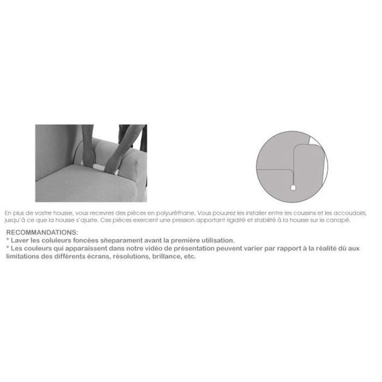 Housse de Fauteuil Relax /élastique Aitana Couleur Beige Nous Contacter pour Plus dinformations Taille Standard