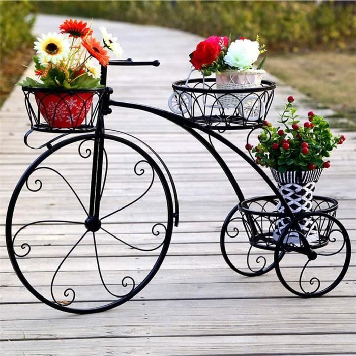 Support De Pot De Fleurs Avec Roulettes En Métal - Pour Intérieur Et Extérieur, Capacité 300 Lbs