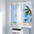Joint de Fenetre pour Climatiseur - Kit Fenêtre Climatiseur Mobile - Double Sortie - Blanc