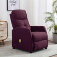 Moderne Fauteuil relax massage Fauteuil inclinable style contemporain Fauteuil TV Relaxation - Violet Tissu♫2255-0