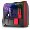 NZXT BOITIER PC H200i - Rétroéclairage RGB - Noir / Rouge - Verre trempé - Format Mini ITX (CA-H200W-BR)-0
