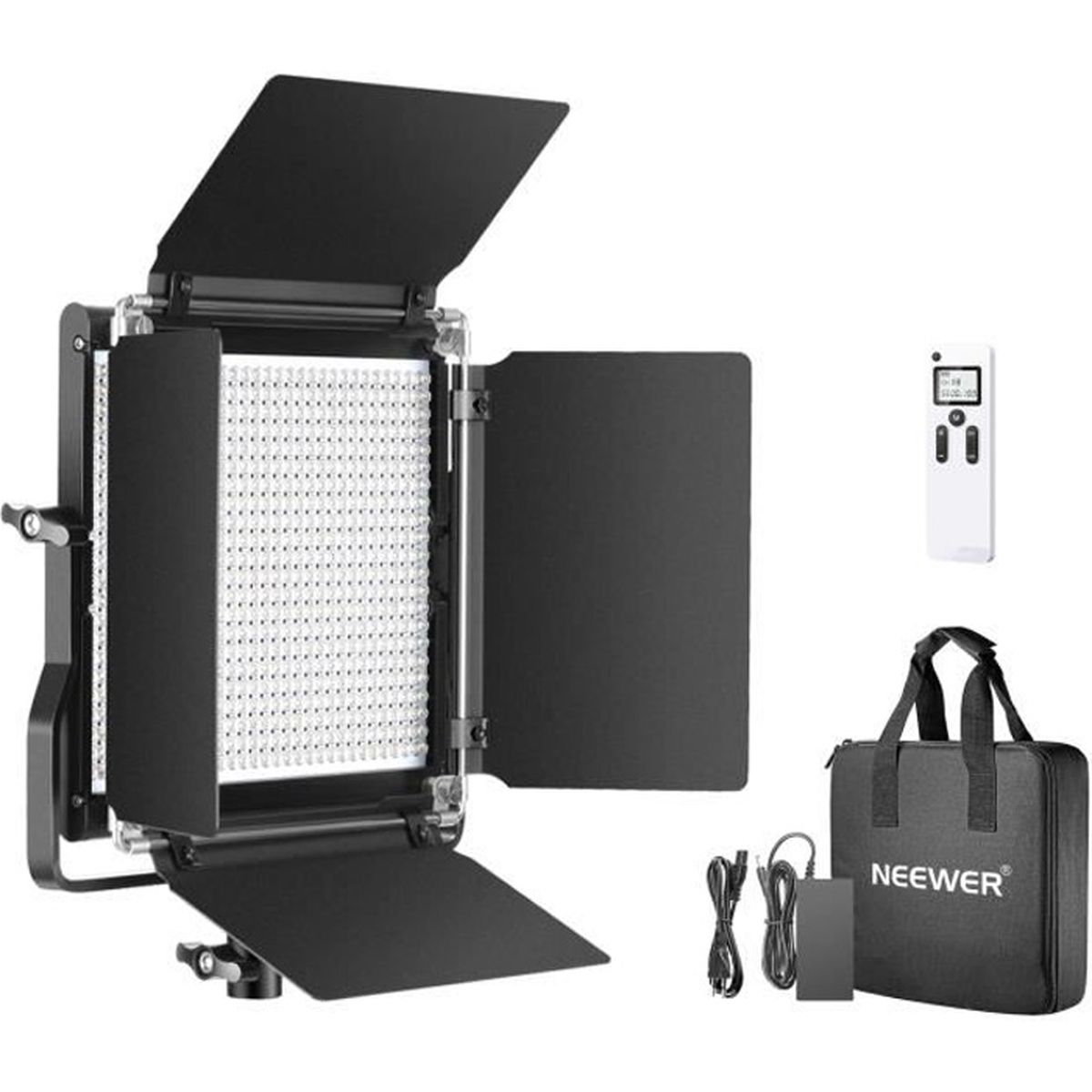 LED Panel Intensité Variable pour Studio Youtube Vidéo 3200-5600K CRI96 Neewer 660 LED Panneu Lumière Vidéo à LCD Ecran avec Pied 200cm Lot de 3 Kit Eclairage Photo Vidéo 