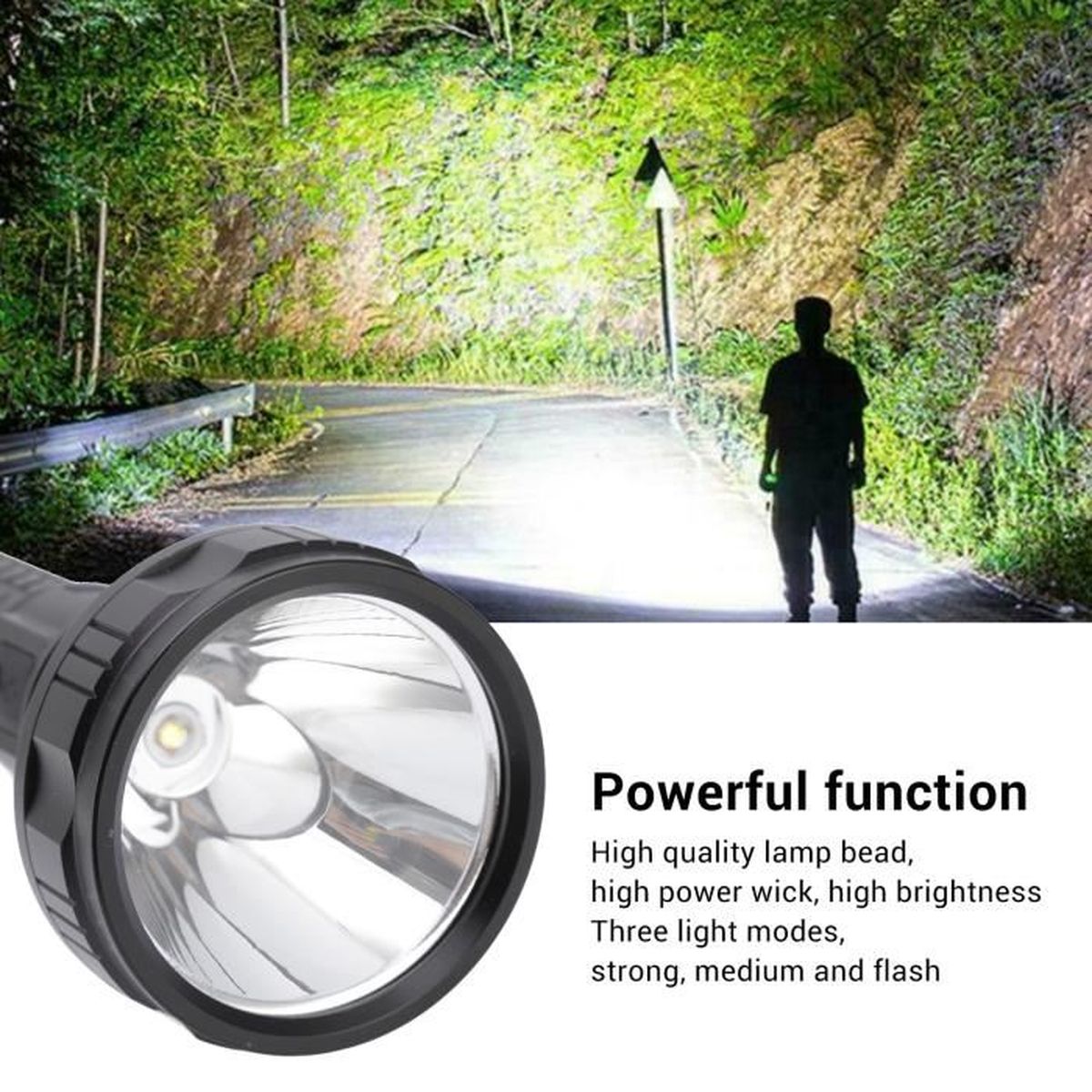 Lampe de Poche, Linkax Lampe Torche LED Ultra Puissante Zoomable