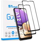 123 Verre Trempé Samsung Galaxy A12 - M12 - A32 5G, [Lot de 2] [Couverture Complète] Film Protection Ecran Vitre HD, [sans Bulles, Anti
