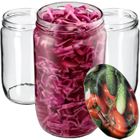 Lot de 24 Bocaux en Verre KADAX 720ml avec Couvercles Légumes - Transparent