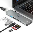 ATOLLA Adaptateur USB C pour Macbook Pro Air M1 Mac, JESWO 7 port Hub USB C vers HDMI 4K avec Lecteur de Carte SD PD 100W Thunderbolt 3