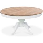 INTENSE DECO Table ronde extensible en bois massif SIDONIE blanc