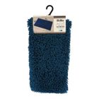 TAPIS MICROFIBRE PETITE CHENILLE 50X80 CM - BLEU PAON - Tendance