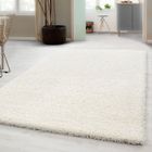 Carpetsale24 Tapis de Salon Shaggy Uni Tapis Crème 160x230 cm Chambre Tapis Poil Long Moelleux et Doux